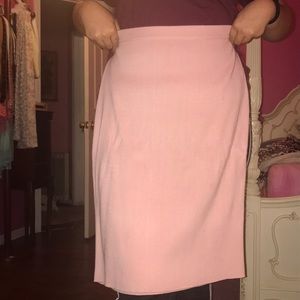 Soft rose knee length skirt